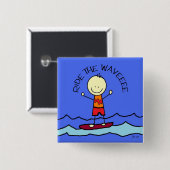 de golf vierkante button 5,1 cm (Voorkant /achterkant)