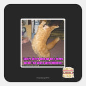 De golf vierkante sticker (Voorkant)