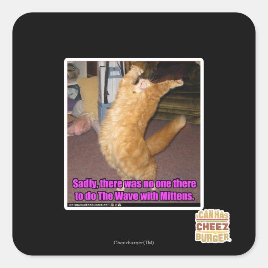 De golf vierkante sticker (Voorkant)