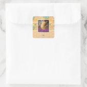 De golf vierkante sticker (Tas)