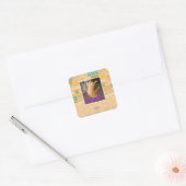 De golf vierkante sticker (Envelop)