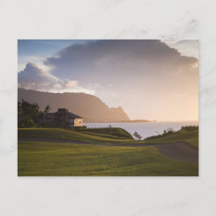 De golfbaan Makai in Princeville Briefkaart