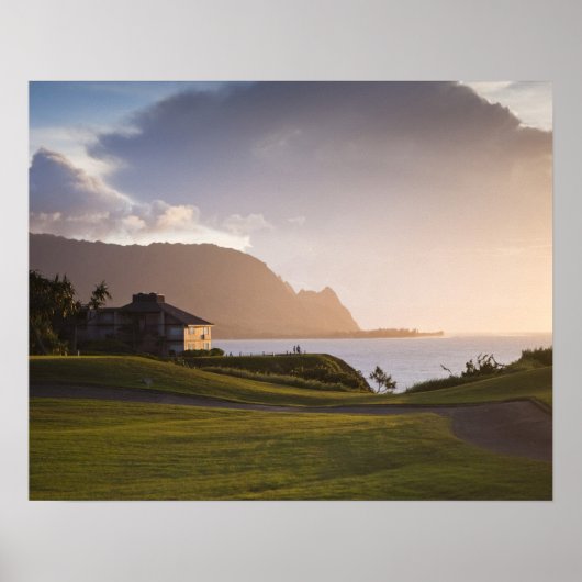 De golfbaan Makai in Princeville Poster (Voorkant)