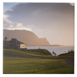 De golfbaan Makai in Princeville Tegeltje