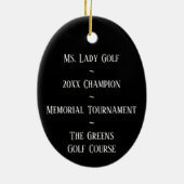 'De Golfdame' Keramisch Ornament (Achterkant)