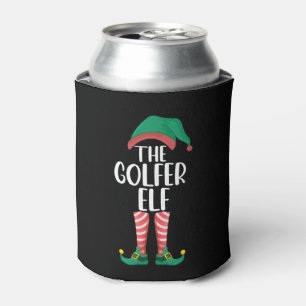 De Golfer Elf Golf Familie Bijpassende Kerstmis Blikjeskoeler