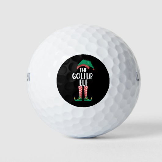 De golfer elf golf familie bijpassende Kerstmis Golfballen (Voorkant)