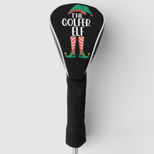 De golfer elf golf familie bijpassende Kerstmis Golfheadcover (Voorkant)