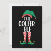 De golfer elf golf familie bijpassende Kerstmis Kaart (Voorkant)