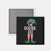 De golfer elf golf familie bijpassende Kerstmis Magneet (Voorkant / Achterkant)