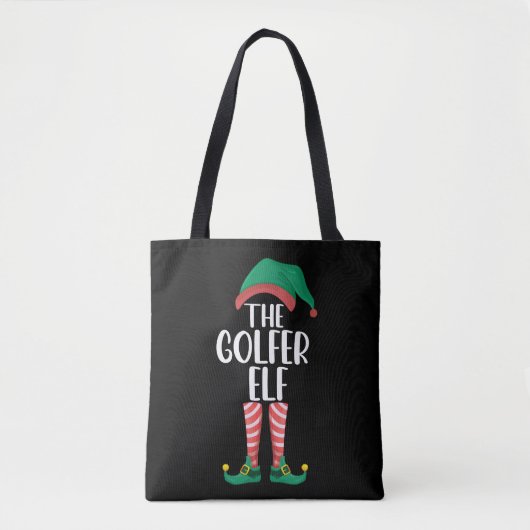 De golfer elf golf familie bijpassende Kerstmis Tote Bag (Voorkant)