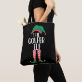 De golfer elf golf familie bijpassende Kerstmis Tote Bag (Dichtbij)