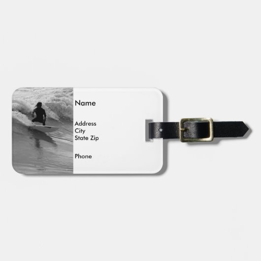 De golfgrayscale overleven bagagelabel (Voorkant horizontaal)