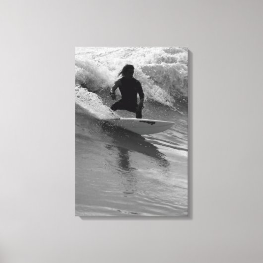 De golfgrayscale overleven canvas afdruk (Voorkant)
