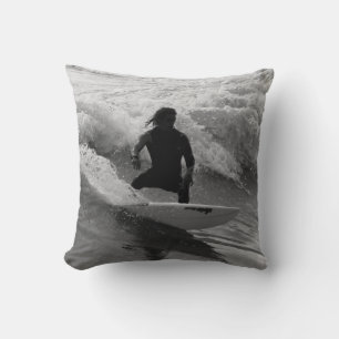 De golfgrayscale overleven kussen