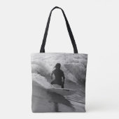 De golfgrayscale overleven tote bag (Achterkant)