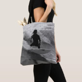 De golfgrayscale overleven tote bag (Dichtbij)