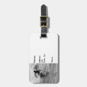 De golfgrayscale uitrusten bagagelabel (Voorkant verticaal)