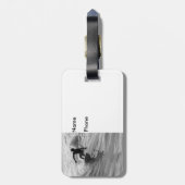 De golfgrayscale uitrusten bagagelabel (Achterkant verticaal)