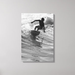 De golfgrayscale uitrusten canvas afdruk
