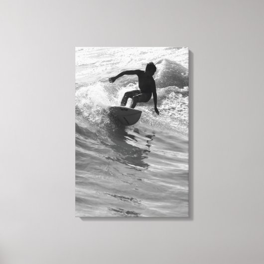 De golfgrayscale uitrusten canvas afdruk (Voorkant)