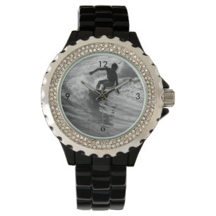 De golfgrayscale uitrusten horloge