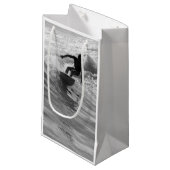 De golfgrayscale uitrusten klein cadeauzakje (Voorkant Gekanteld)