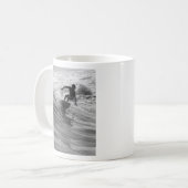 De golfgrayscale uitrusten koffiemok (Voorkant links)