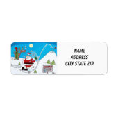 DE "GOLFING SANTA"-RETURN ADRES-ETIKETTERS ETIKET (Voorkant)