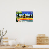 De Golfkust van Florida — Grote brief Poster (Keuken)
