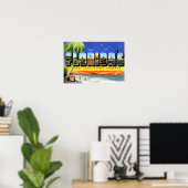 De Golfkust van Florida — Grote brief Poster (Thuiskantoor)