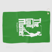 De golfmoeder met naam Funny Golf Theme Golfhanddoek (Horizontaal)