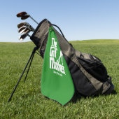 De golfmoeder met naam Funny Golf Theme Golfhanddoek (Groen)