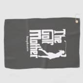 De golfmoeder met naam Funny Golf Theme Golfhanddoek (Horizontaal)
