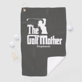 De golfmoeder met naam Funny Golf Theme Golfhanddoek (Insitu)