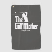 De golfmoeder met naam Funny Golf Theme Golfhanddoek (Voorkant)