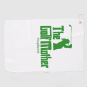 De golfmoeder met naam Funny Golf Theme Golfhanddoek (Horizontaal)