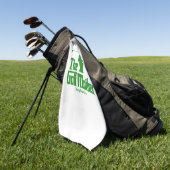 De golfmoeder met naam Funny Golf Theme Golfhanddoek (Groen)