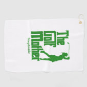 De golfmoeder met naam Funny Golf Theme Golfhanddoek (Horizontaal)