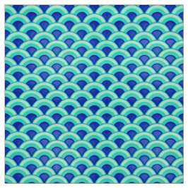 De golfpatroon van het art deco - turkoois en stof