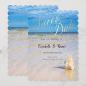 De golfslag van de knoeiboel ruilt de Datum Save The Date (Voorkant / Achterkant)