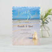 De golfslag van de knoeiboel ruilt de Datum Save The Date (Staand voorkant)