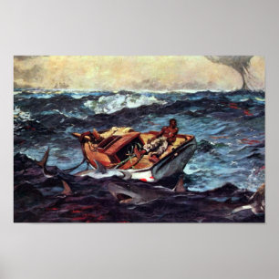 De Golfstroom door Homer Winslow Poster
