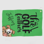 De golfvader: gewaagd en speels design golfhanddoek (Horizontaal)