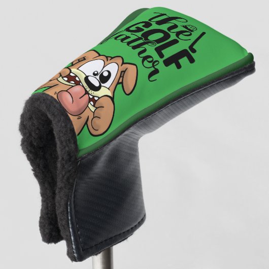 De golfvader: gewaagd en speels design golfheadcover (3/4 voorkant)