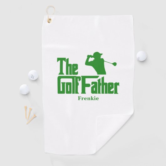 De golfvader met de naam Funny Golf Theme Golfhanddoek (Insitu)