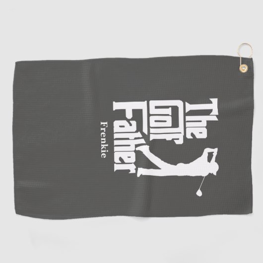 De golfvader met de naam Funny Golf Theme Golfhanddoek (Horizontaal)