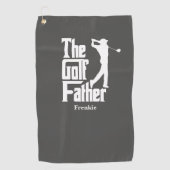 De golfvader met de naam Funny Golf Theme Golfhanddoek (Voorkant)