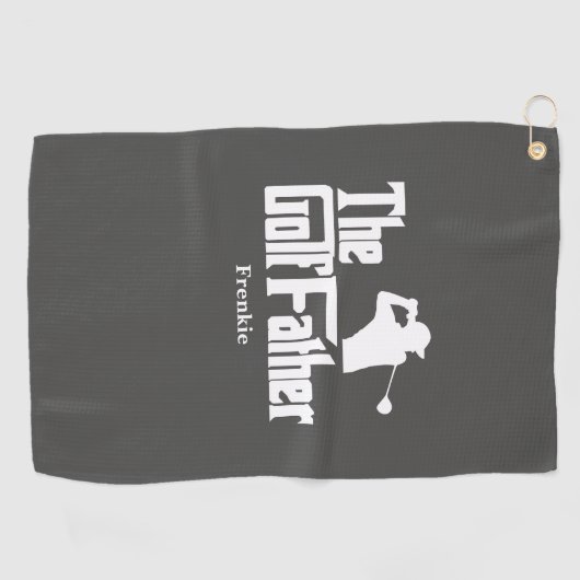 De golfvader met de naam Funny Golf Theme Golfhanddoek (Horizontaal)