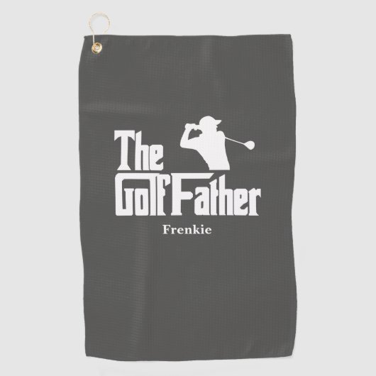 De golfvader met de naam Funny Golf Theme Golfhanddoek (Voorkant)